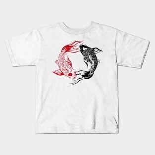 Two Koi Fish Japanese yinyang Kids T-Shirt